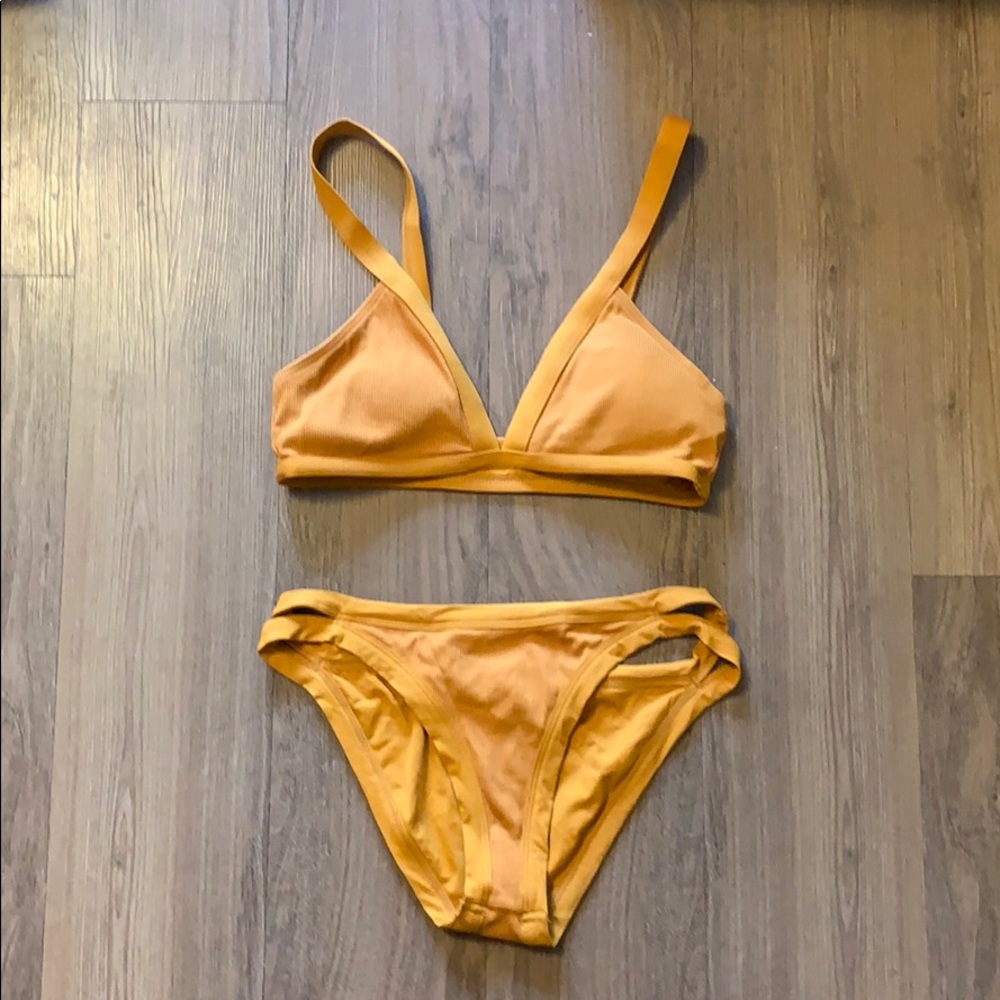 L*space gold ribbed bikini